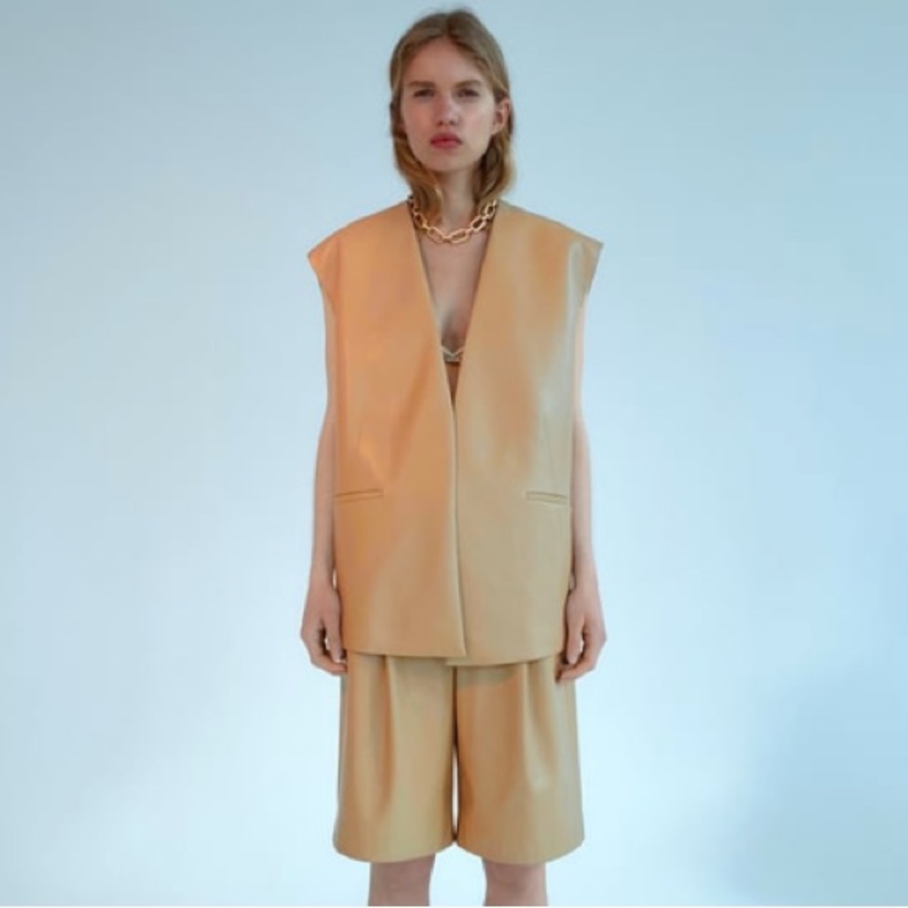 Zara Faux Leather Vest